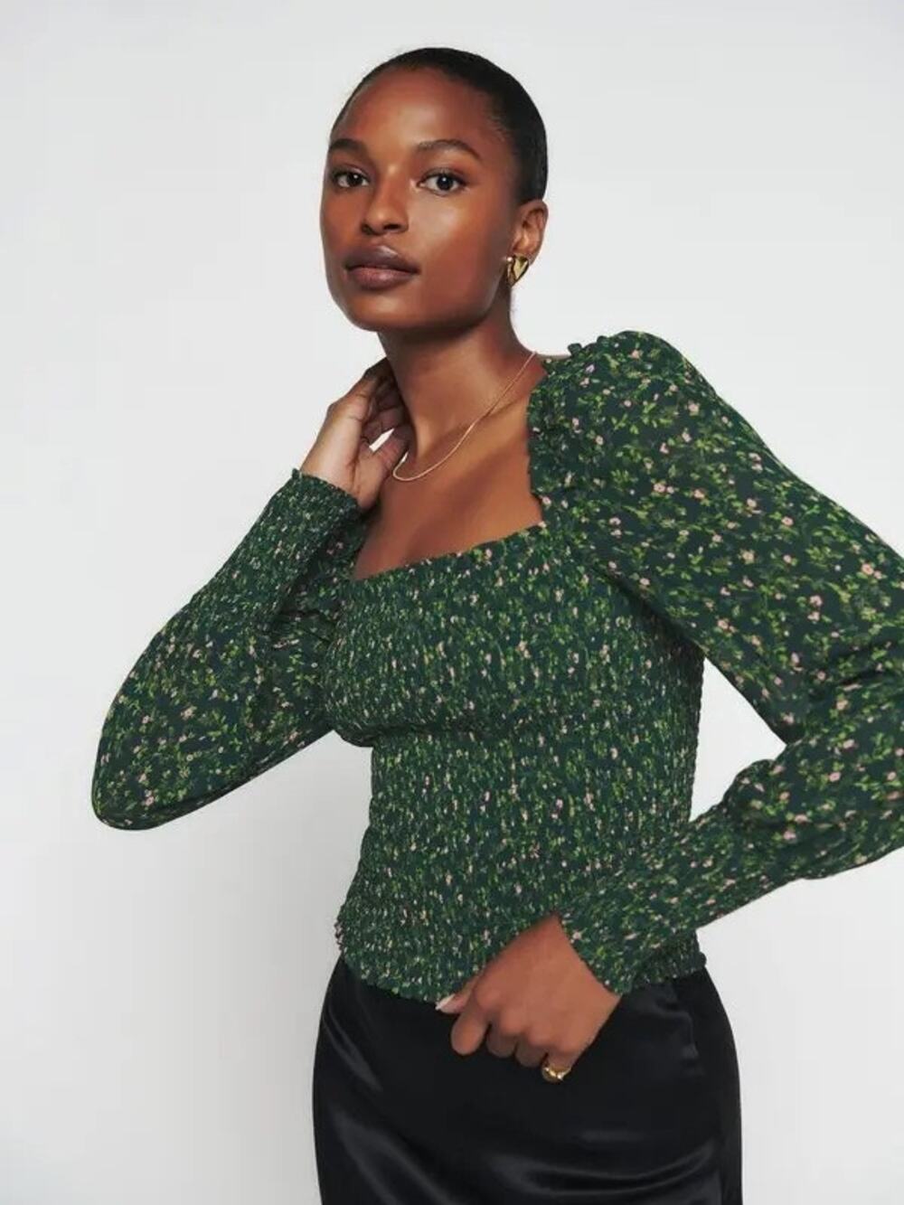 Reformation Canal Pinto Top – Green Floral